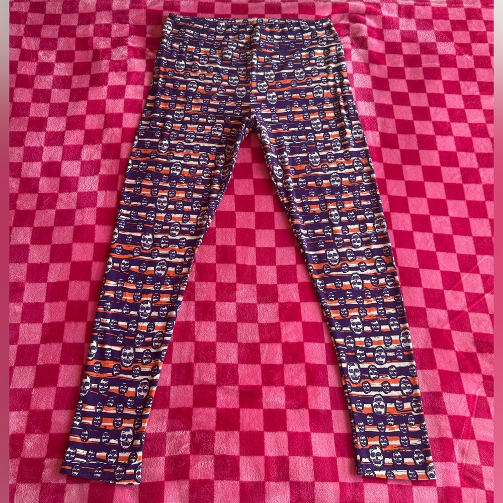 Colorful Halloween Skull Patterned LulaRoe Leggings
